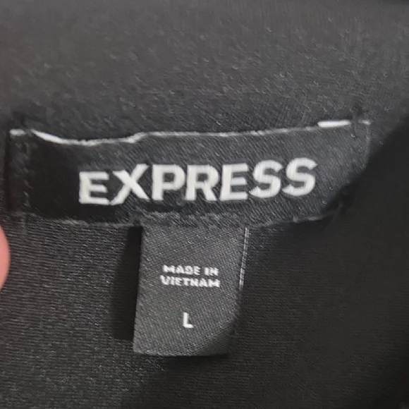 Express Charcoal Animal Pattern Long Sleeve Dress - Picture 3 of 3